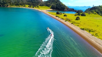 Beautiful sunny day out on the water with Jet Fun tours